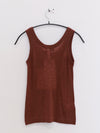 SWAYING 25 Spring/Summer Water-soluble Wool Round Neck Vest SW-SW25SS1T10C4-HZ Red Brown SW-SW25SS1T10C2